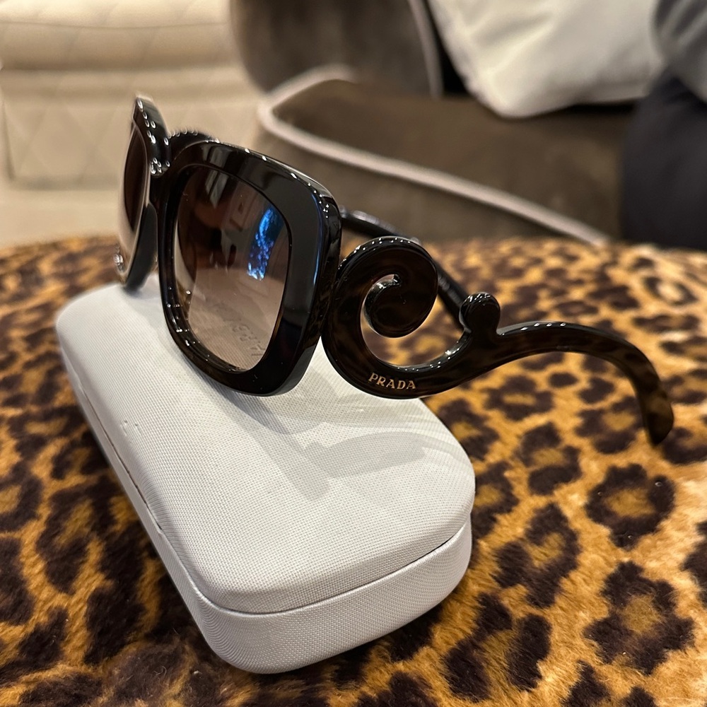 Vintage Prada Black Swirl Sunglasses